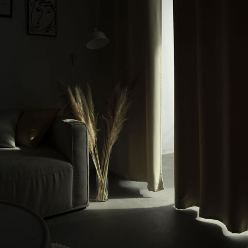 Κουρτίνα Blackout σκίασης με 8 κρίκους Art 8400  140x270 Μπεζ  - Image 4