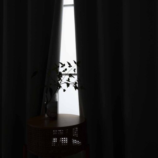 Κουρτίνα Full Blackout σκίασης με 8 κρίκους Total Art 8446 140x270 Εκρού  - Image 7