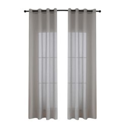 Κουρτίνα γάζα μονόχρωμη με 8 μεταλλικούς κρίκους Fit Art 8447 140x270 Γκρι 23 8447 g10 scaled 1