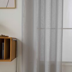 Κουρτίνα γάζα μονόχρωμη με 8 μεταλλικούς κρίκους Fit Art 8447 140x270 Γκρι 15 8447 g2 scaled 1
