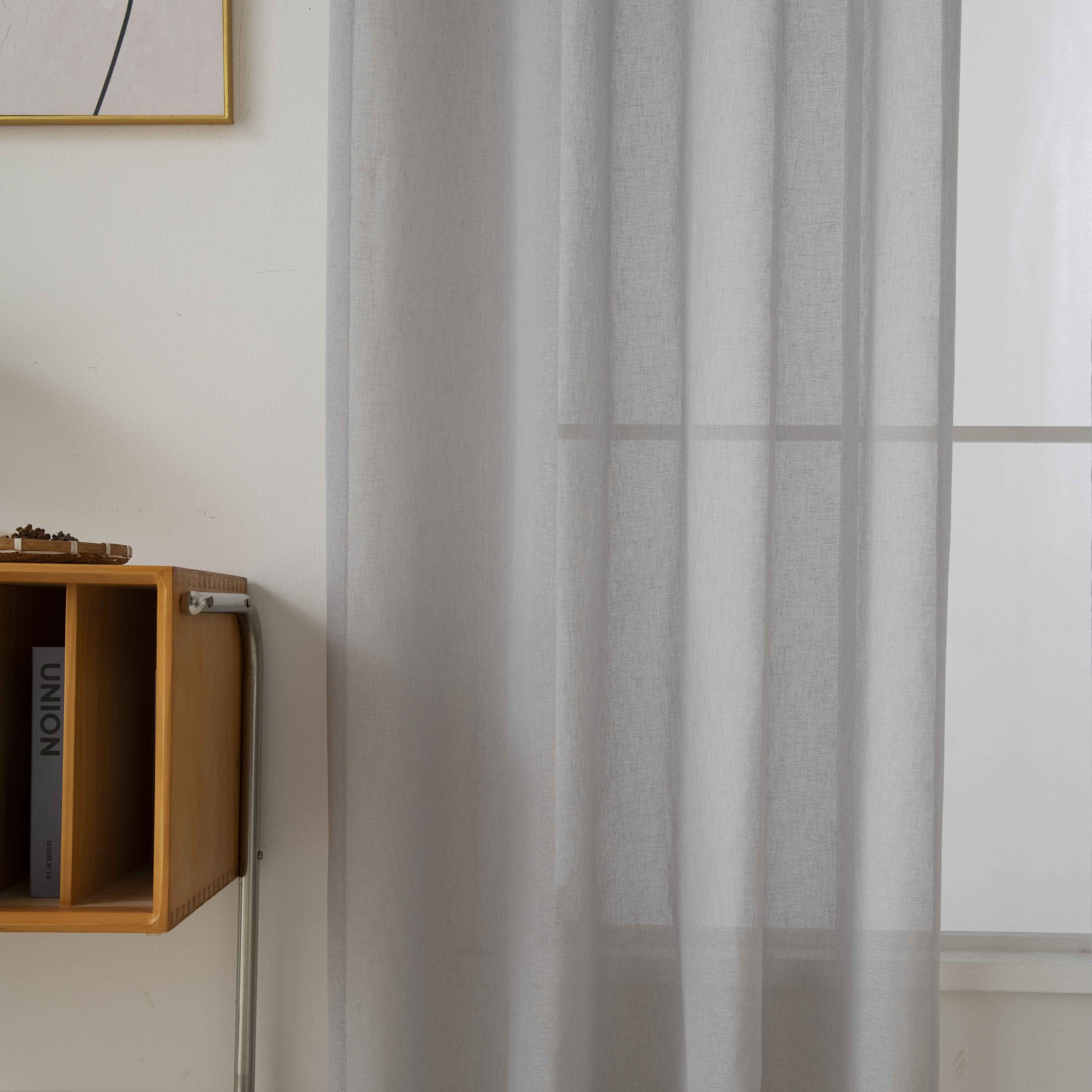 Κουρτίνα γάζα μονόχρωμη με 8 μεταλλικούς κρίκους Fit Art 8447 140x270 Γκρι 5 Κουρτίνα γάζα μονόχρωμη με 8 μεταλλικούς κρίκους Fit Art 8447 140x270 Γκρι - Image 3