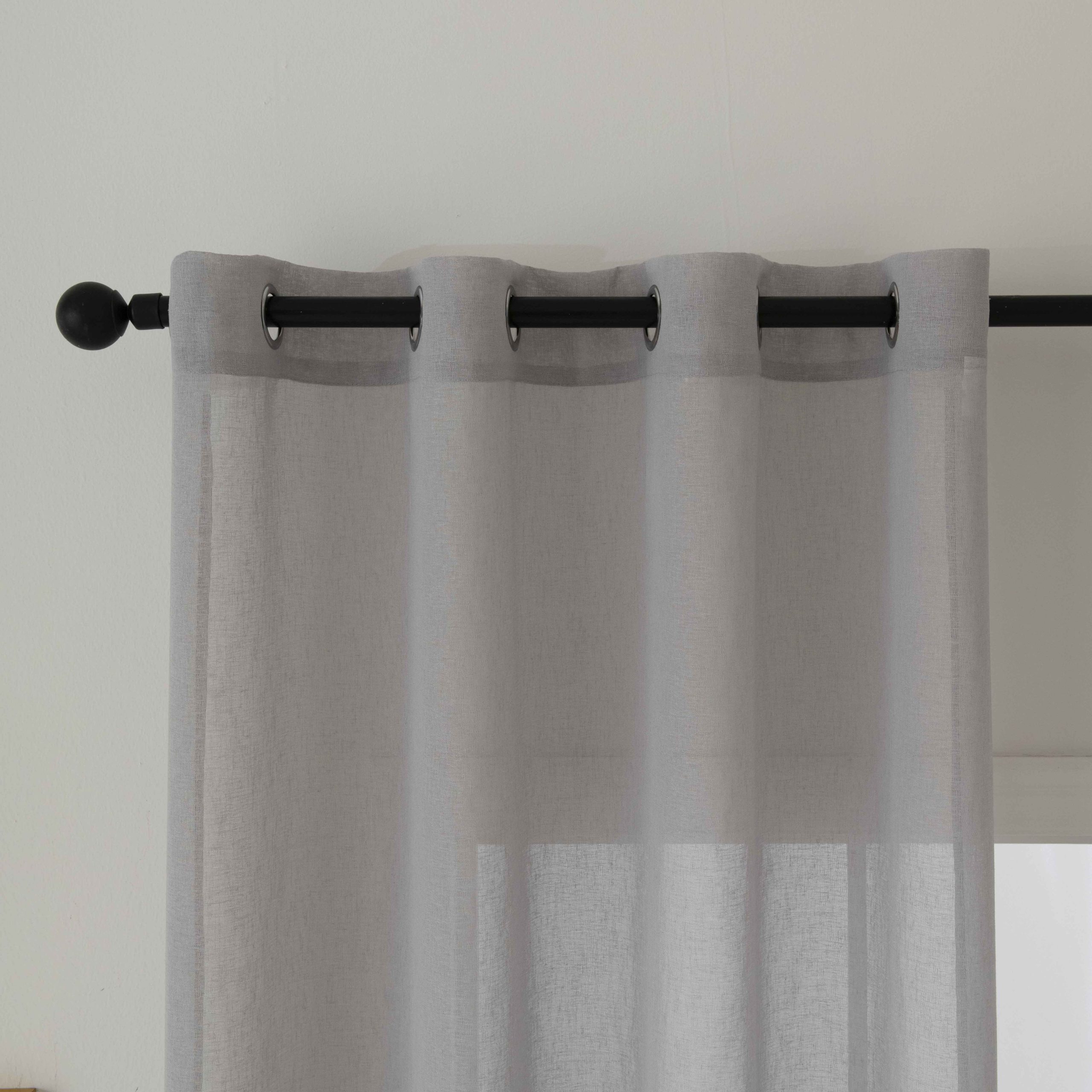 Κουρτίνα γάζα μονόχρωμη με 8 μεταλλικούς κρίκους Fit Art 8447 140x270 Γκρι 6 Κουρτίνα γάζα μονόχρωμη με 8 μεταλλικούς κρίκους Fit Art 8447 140x270 Γκρι - Image 4