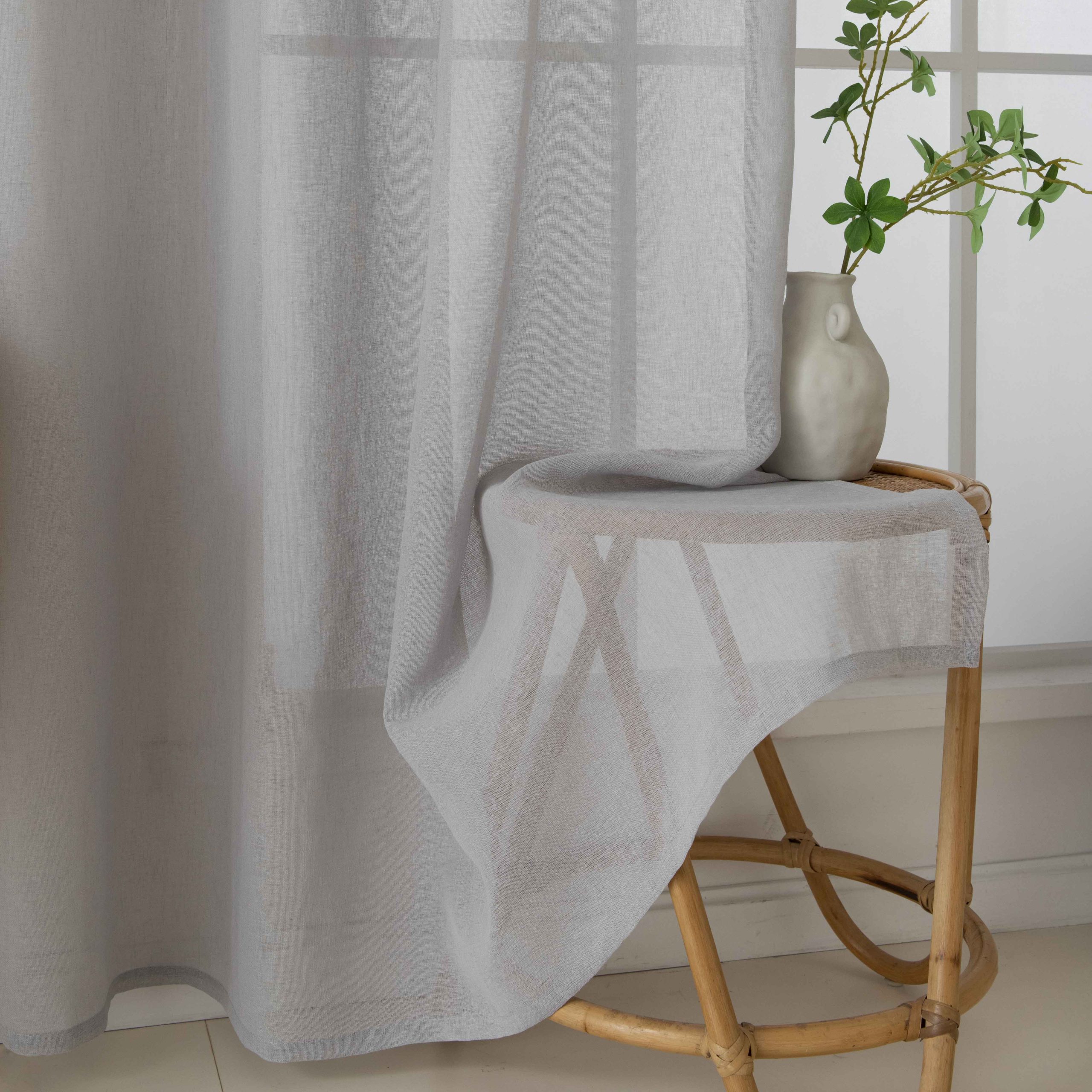 Κουρτίνα γάζα μονόχρωμη με 8 μεταλλικούς κρίκους Fit Art 8447 140x270 Γκρι 9 Κουρτίνα γάζα μονόχρωμη με 8 μεταλλικούς κρίκους Fit Art 8447 140x270 Γκρι - Image 7