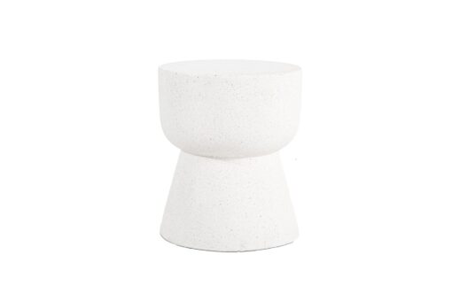 Σκαμπό Rieti Terazzo White Round (37x37x48)  0800045