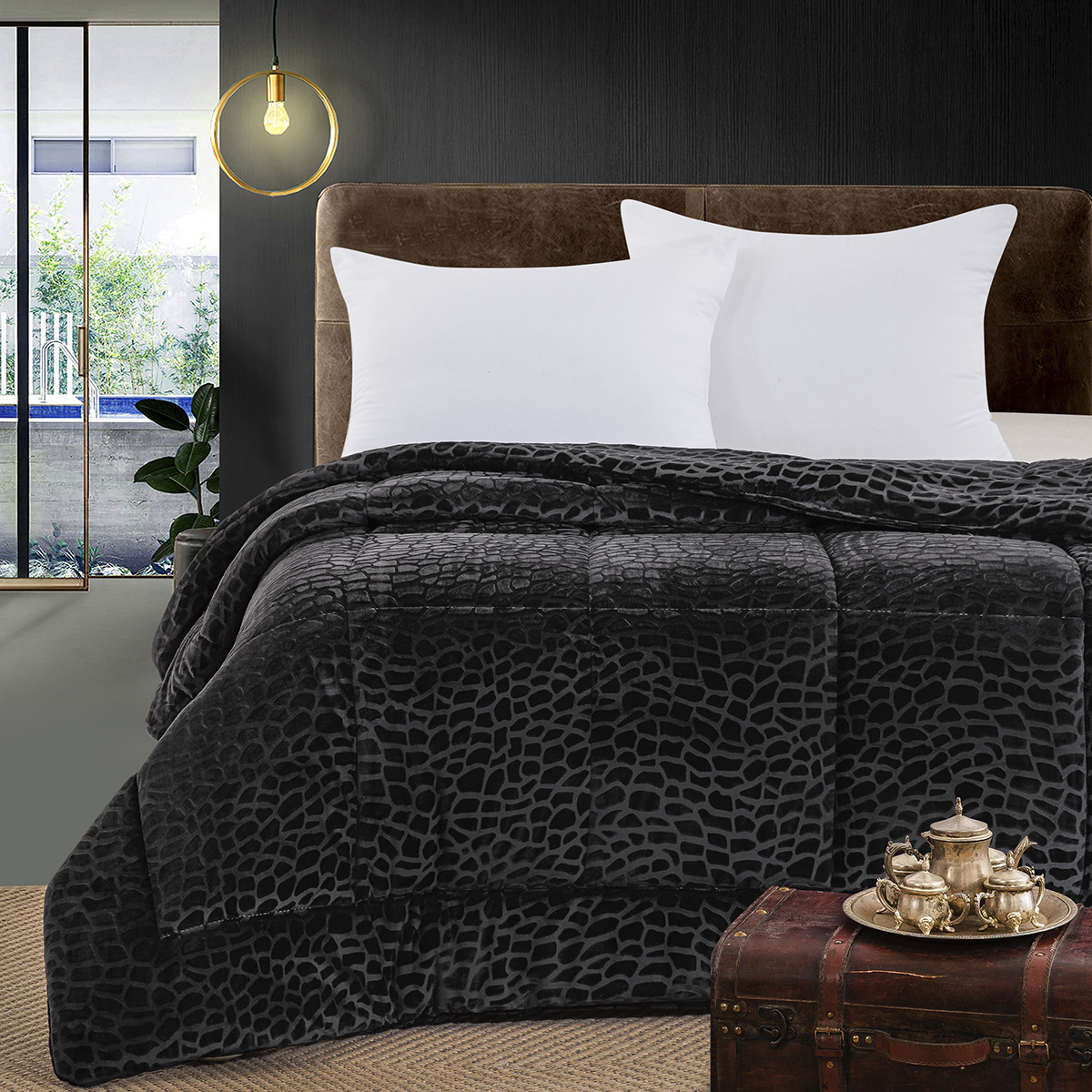 Beauty Home Κουβερτοπάπλωμα μονό Art 11530 160x240 Μαύρο 3 Beauty Home Κουβερτοπάπλωμα μονό Art 11530 160x240 Μαύρο