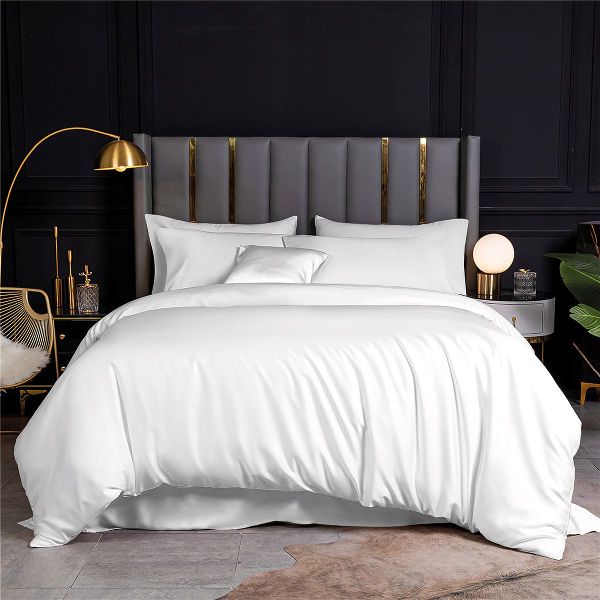 Beauty Home Σετ παπλωματοθήκη υπέρδιπλη Bamboo 300tc Art 12050 White Pleasure 240x260 Λευκό 3 Beauty Home Σετ παπλωματοθήκη υπέρδιπλη Bamboo 300tc Art 12050 White Pleasure 240x260 Λευκό