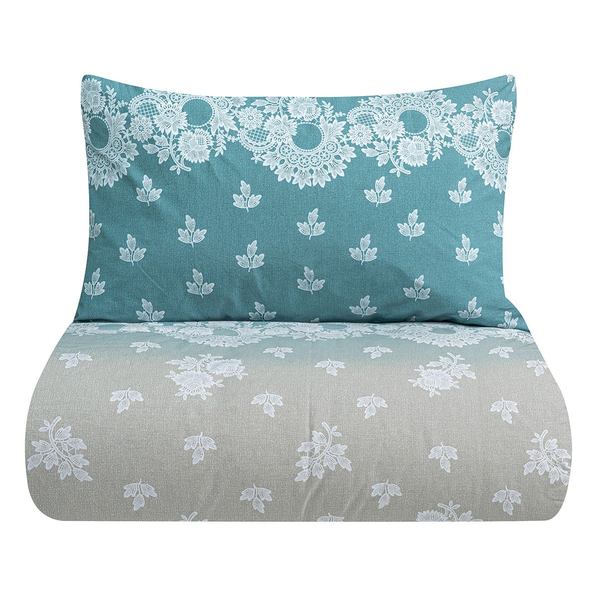 Beauty Home Σετ πάπλωμα υπέρδιπλο Palm Art 12186 220x240 Πετρόλ,Μπεζ 5 Beauty Home Σετ πάπλωμα υπέρδιπλο Palm Art 12186 220x240 Πετρόλ,Μπεζ - Image 3