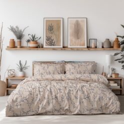 Beauty Home Σετ σεντόνια υπέρδιπλα Art 12210 Anastasia 100% Βαμβακοσατέν 300tc 240x270 Μπεζ