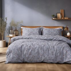 Beauty Home Σετ σεντόνια υπέρδιπλα Art 12212 Jasmine 100% Βαμβακοσατέν 300tc 240x270 Γκρι