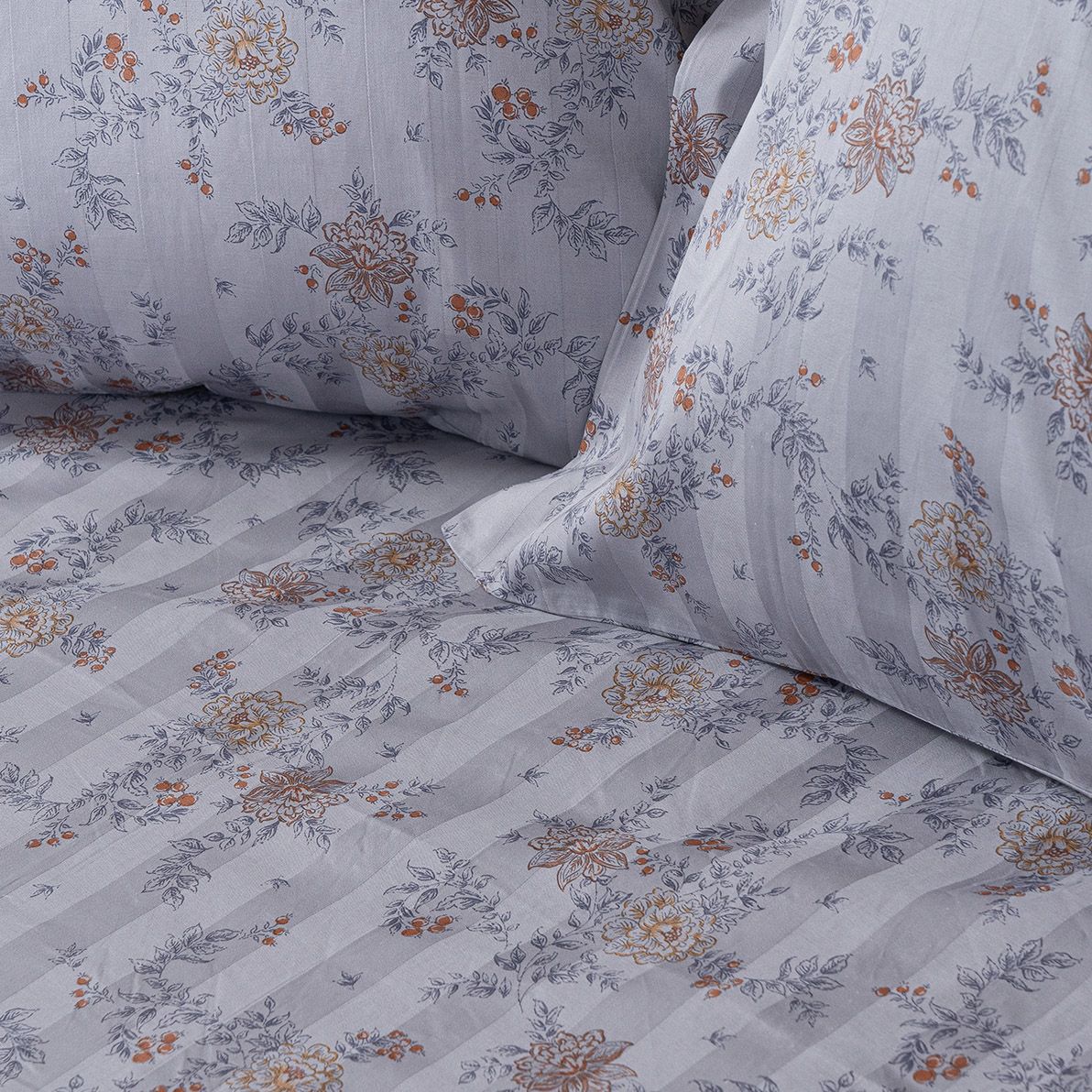 Beauty Home Σετ πάπλωμα υπέρδιπλο Art 12212 Jasmine 100% Βαμβακοσατέν 300tc 220x240 Γκρι 4 Beauty Home Σετ πάπλωμα υπέρδιπλο Art 12212 Jasmine 100% Βαμβακοσατέν 300tc 220x240 Γκρι - Image 2