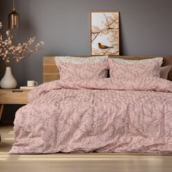 Beauty Home Σετ σεντόνια υπέρδιπλα Art 12214 Flora 100% Βαμβακοσατέν 300tc 240x270 Σομόν