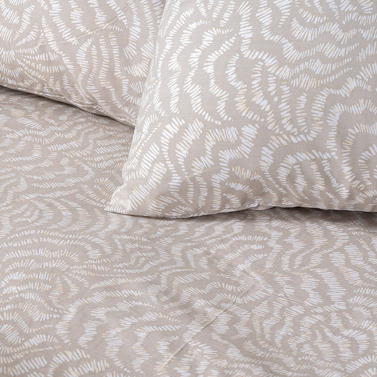 Beauty Home Σετ σεντόνια μονά με λάστιχο Iris Art 12260 100x200+30 Μπεζ 4 Beauty Home Σετ σεντόνια μονά με λάστιχο Iris Art 12260 100x200+30 Μπεζ - Image 2