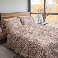 Beauty Home Σετ σεντόνια φανελένια King Size με λάστιχο Matisse Art 12335 185x200+32 Μπεζ