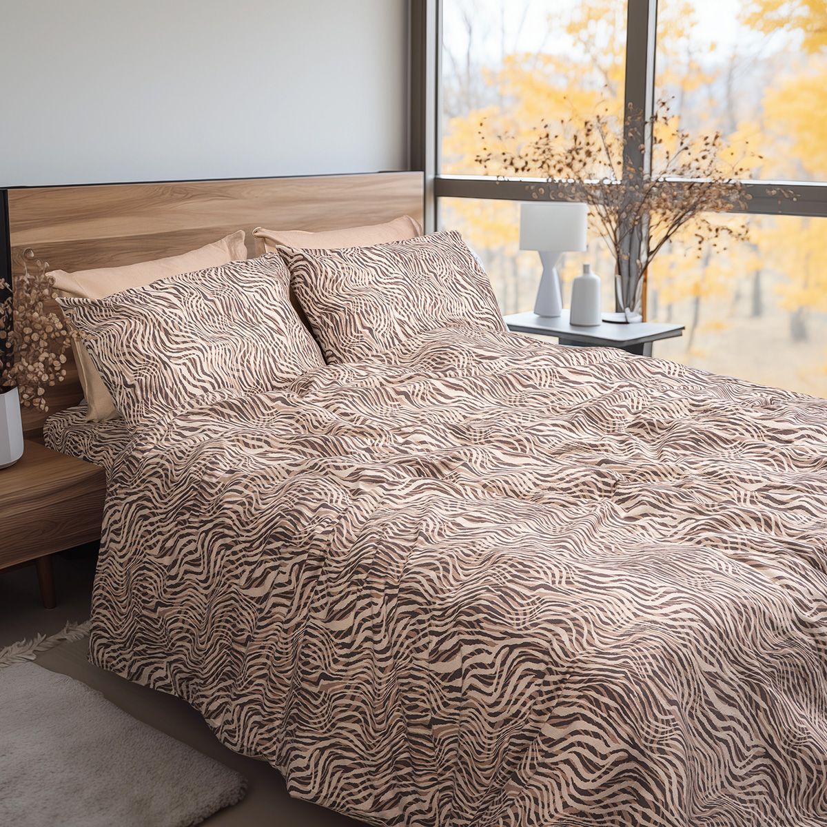 Beauty Home Σετ σεντόνια φανελένια King Size με λάστιχο Matisse Art 12335 185x200+32 Μπεζ 3 Beauty Home Σετ σεντόνια φανελένια King Size με λάστιχο Matisse Art 12335 185x200+32 Μπεζ