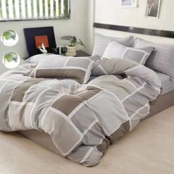 Beauty Home Σετ παπλωματοθήκη υπέρδιπλη Art 12601 Luigi 230x250 Γκρι,Μπεζ