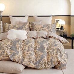 Beauty Home Σετ παπλωματοθήκη υπέρδιπλη Art 12607 Andre 230x250 Γκρι,Κίτρινο