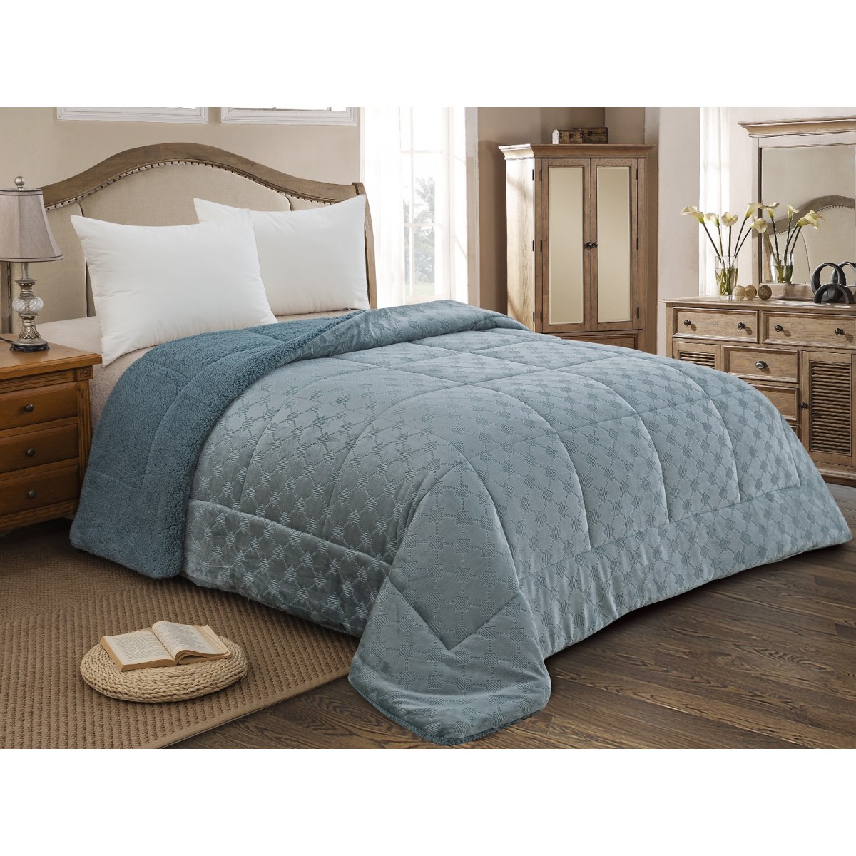 ΚΟΥΒΕΡΤΟΠΑΠΛΩΜΑ ΥΠΕΡΔΙΠΛΟ 220X240 ADAM HOME (825) VERDE 3 ΚΟΥΒΕΡΤΟΠΑΠΛΩΜΑ ΥΠΕΡΔΙΠΛΟ 220X240  ADAM HOME (825) VERDE