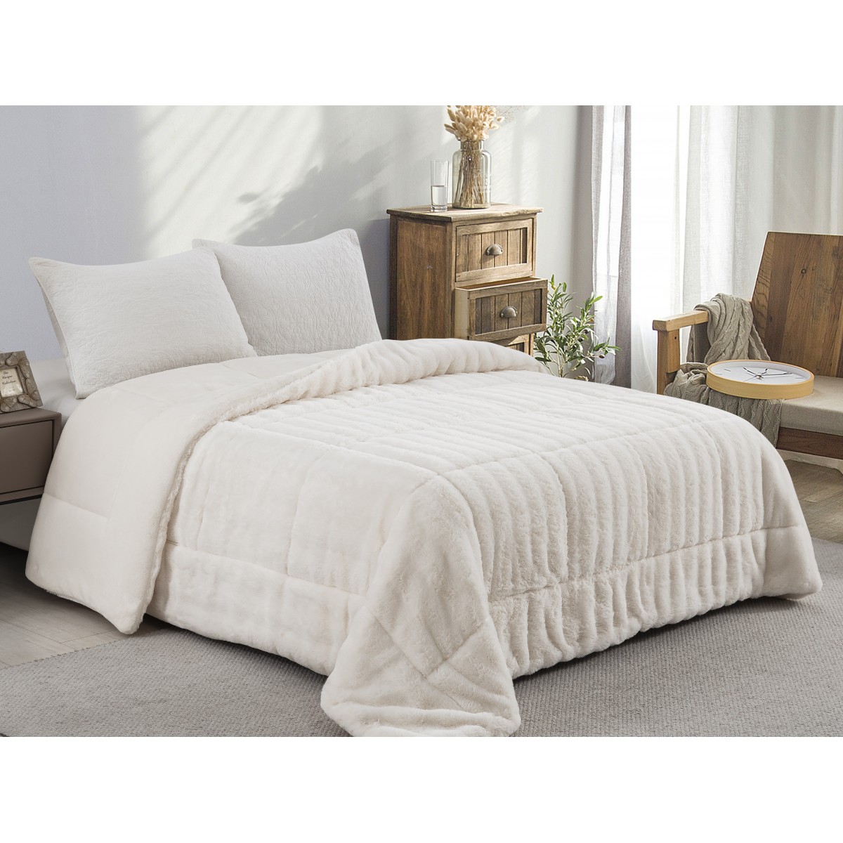 ΚΟΥΒΕΡΤΟΠΑΠΛΩΜΑ ΓΟΥΝΑ/FLANNEL ΥΠΕΡΔΙΠΛΟ 220X240 ADAM HOME (920) WHITE 3 ΚΟΥΒΕΡΤΟΠΑΠΛΩΜΑ ΓΟΥΝΑ/FLANNEL ΥΠΕΡΔΙΠΛΟ 220X240 ADAM HOME (920) WHITE