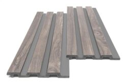 PS PANEL ΜΕ 3D ΠΗΧΑΚΙΑ 00 PIANO 12/122/2900mm WALNUT/DARK GREY