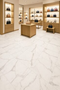 Alternative view of BASIC LVT ΒΙΝΥΛΙΚΟ ΠΛΑΚΑΚΙ 2mm CALACATTA MARBLE 38567