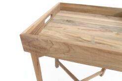 Alternative view of 0060352 Τραπέζι Tray (50x50x66) παλαιωμένο ιαβανέζικο teak