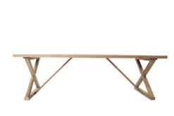 0120005 Τραπεζαρία Minerva (260x100x78) από ξύλο reclaimed teak