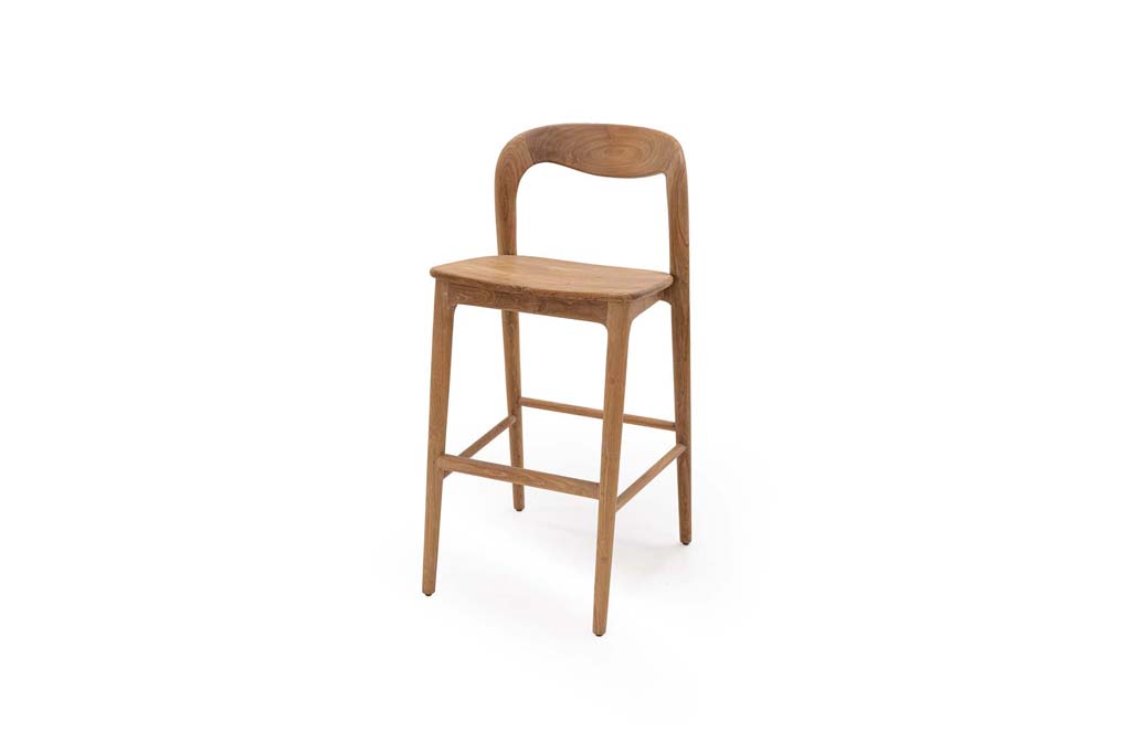 0940012 Σκαμπό Bar Viet (48x51.5x102) teak wood 4 0940012 Σκαμπό Bar Viet (48x51.5x102) teak wood - Image 2
